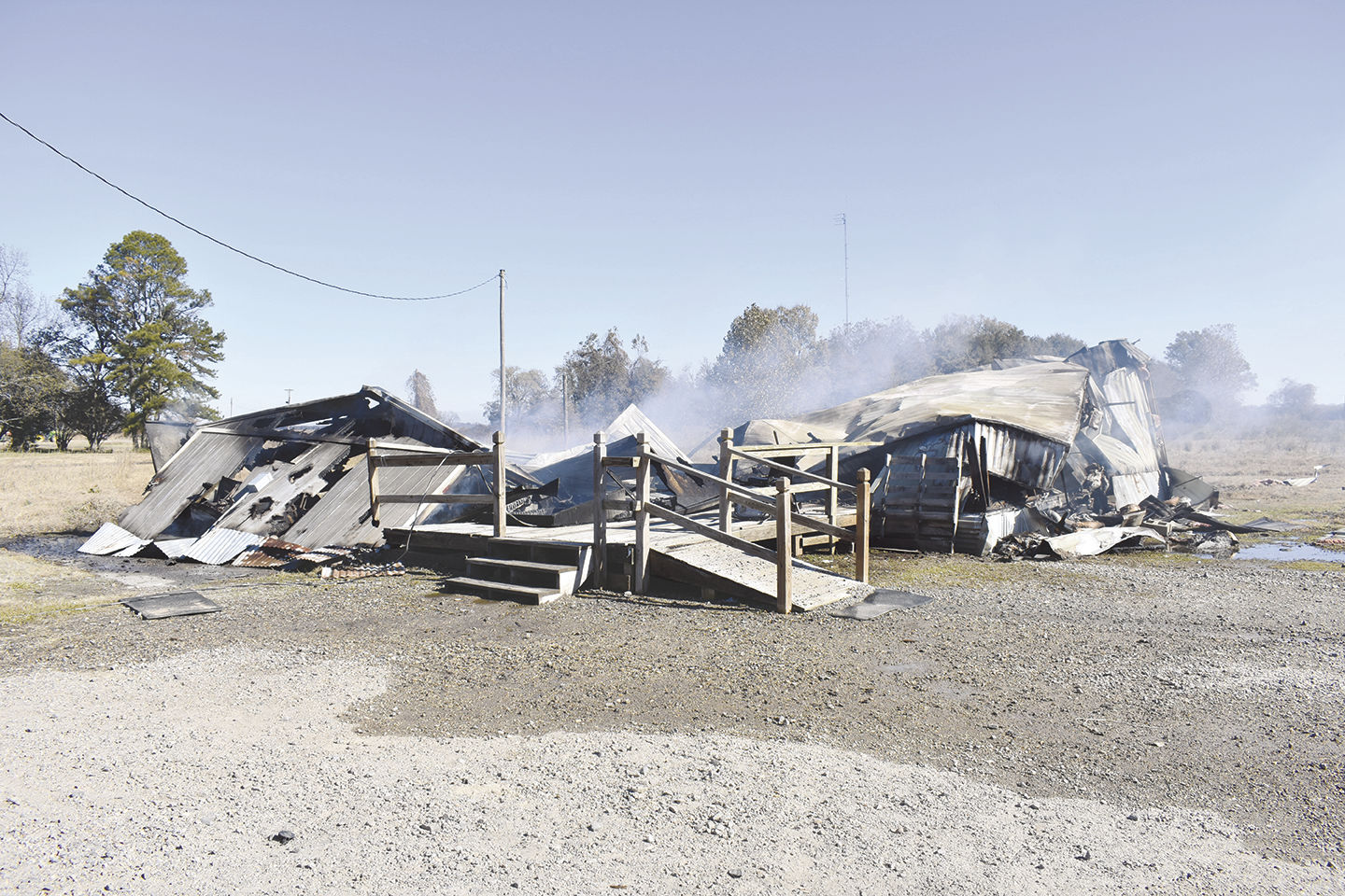 Fire at Meme's Pie Hole in Montrose